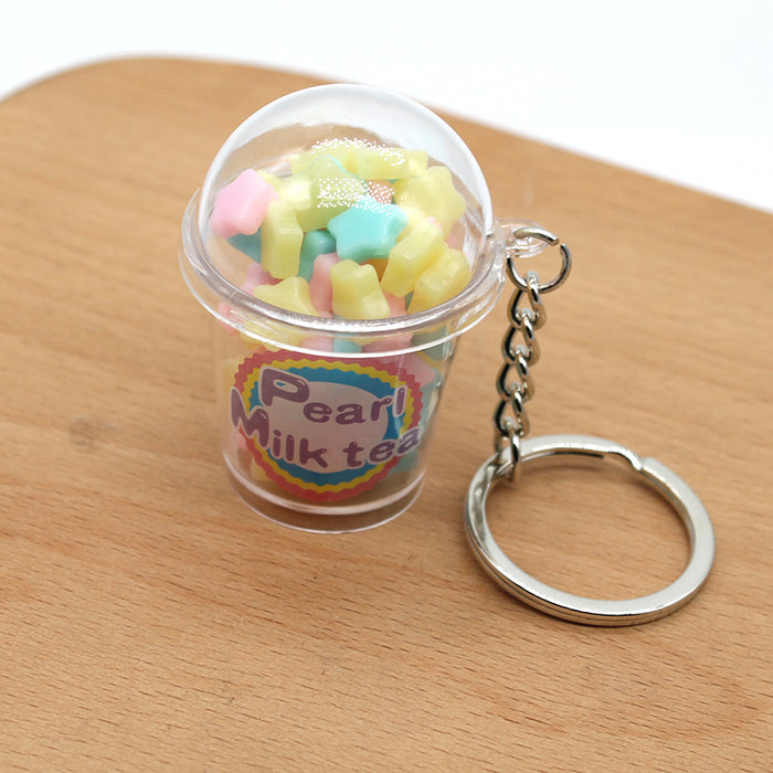 Wholesale New Simulation Food Play Shake Accessories Cup Keychain MOQ≥2 JDC-KC-TTXS001