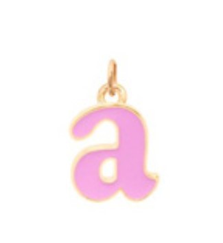 Wholesale Candy Color Glass Pearl Letter Stainless Steel 18K Gold Plated Necklace JDC-NE-Jif057