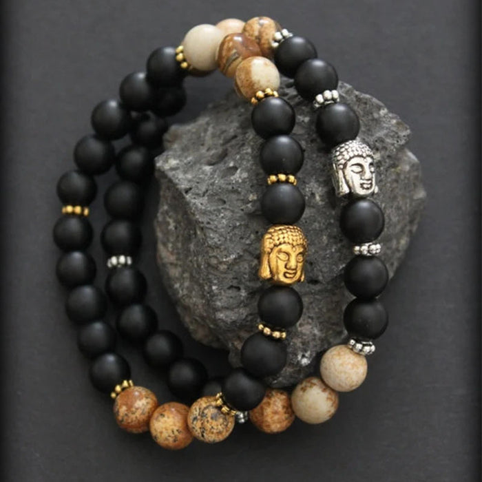 Wholesale Men's Bracelet Jewelry Buddha Beads Buddha Head Bracelet JDC-BT-LonR006