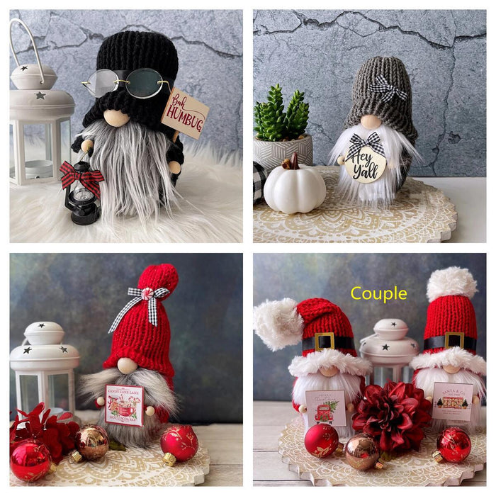 Wholesale Decorative Cloth Christmas Red Flannel Faceless Doll Ornament JDC-OS-GangL032