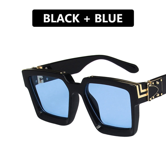 Wholesale Resin Lens Square Large Frame Men's Sunglasses JDC-SG-KD183
