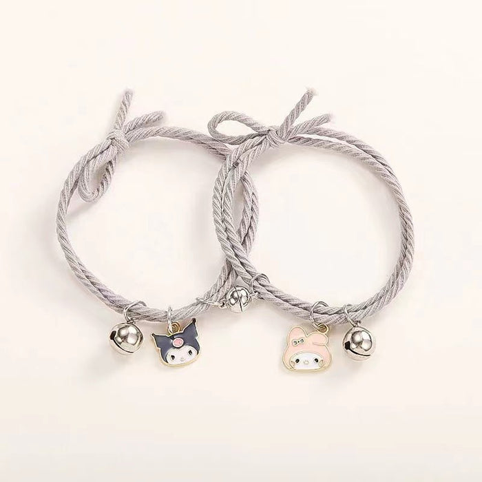 Wholesale Bracelet Alloy Cute Cartoon Lovers Hair Rope Magnet A Pair (S) MOQ≥2 JDC-BT-YiSha002