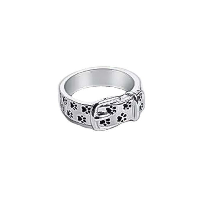 Anillo de cobre con estampado de cuello de perro de perros al por mayor JDC-RS-Chenr048