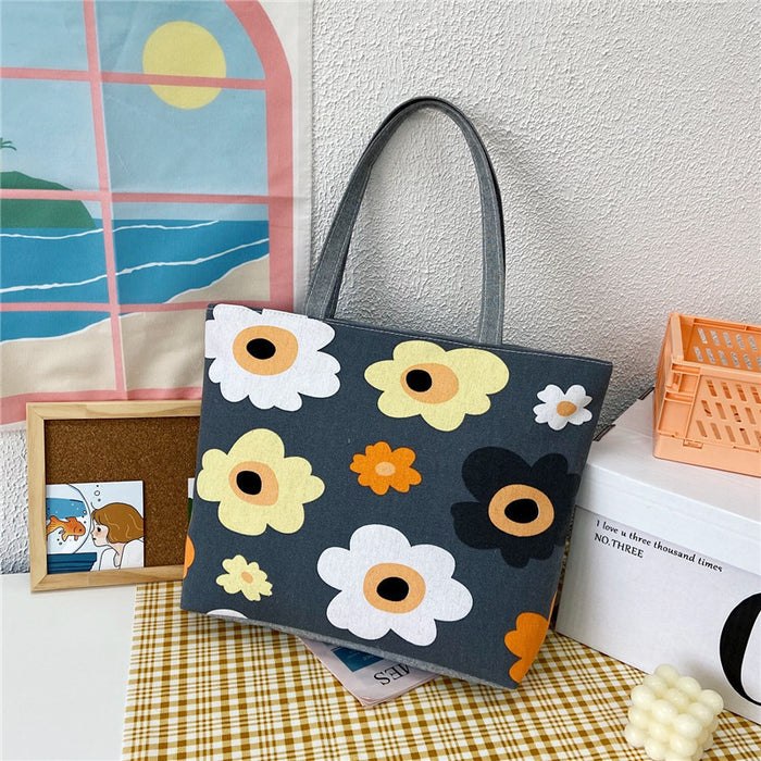 Wholesale Handbag Canvas Printed Shoulder Tote Bag MOQ≥2 JDC-HB-Weis002