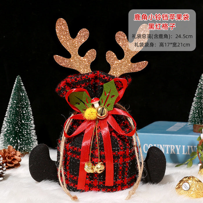 Wholesale Gift Box Christmas Apple Bag Round Bunch Mouth Gift Bag MOQ≥2 JDC-GB-QiaoC002