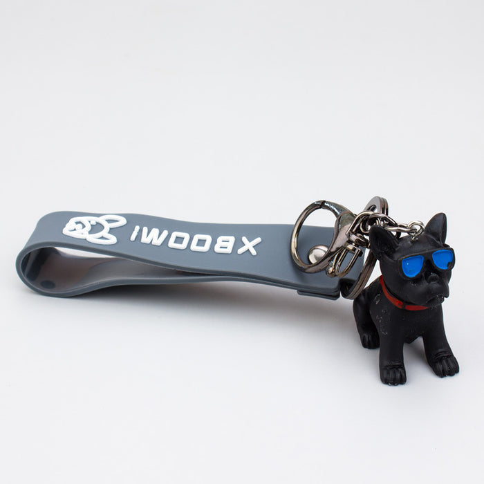 Keholesale Keychain PVC Cute Dog Series Silicone Bracelet Wutbel Stereo Cartoon JDC-KC-GSDS001