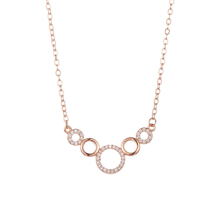 Wholesale necklace female summer niche design sense interlocking infinite circle JDC-NE-MLJ006