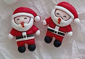 Wholesale Earrings Resin Christmas Santa Claus Elk MOQ≥5 JDC-ES-LINER001