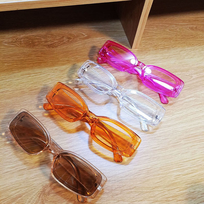 Wholesale Fruit Color Small Square Sunglasses Color Transparent MOQ≥2 JDC-SG-BoH001