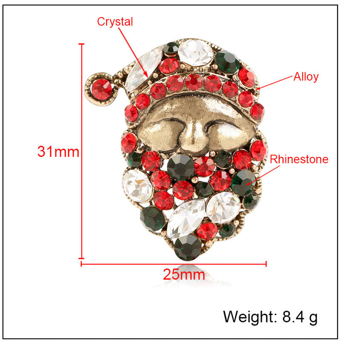 Broche Broche Alloy Diamond Santa Head JDC-BC-Zhuix006