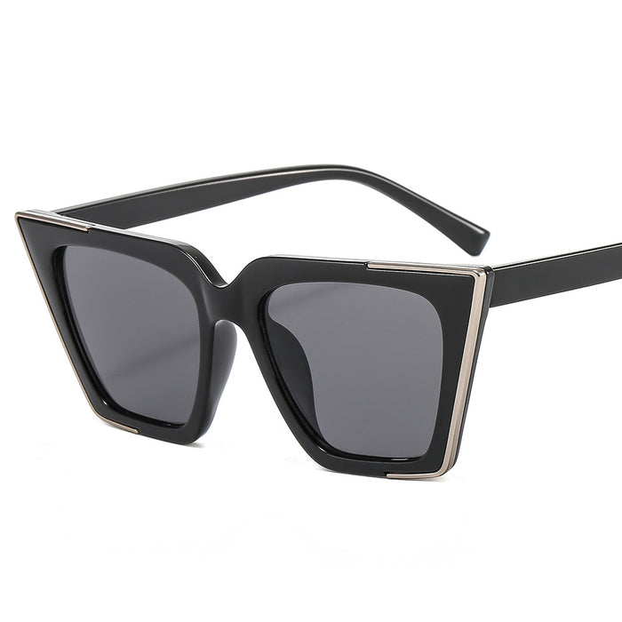 Wholesale PC Large Frame Cat Eye Sunglasses MOQ≥2 JDC-SG-AWE003