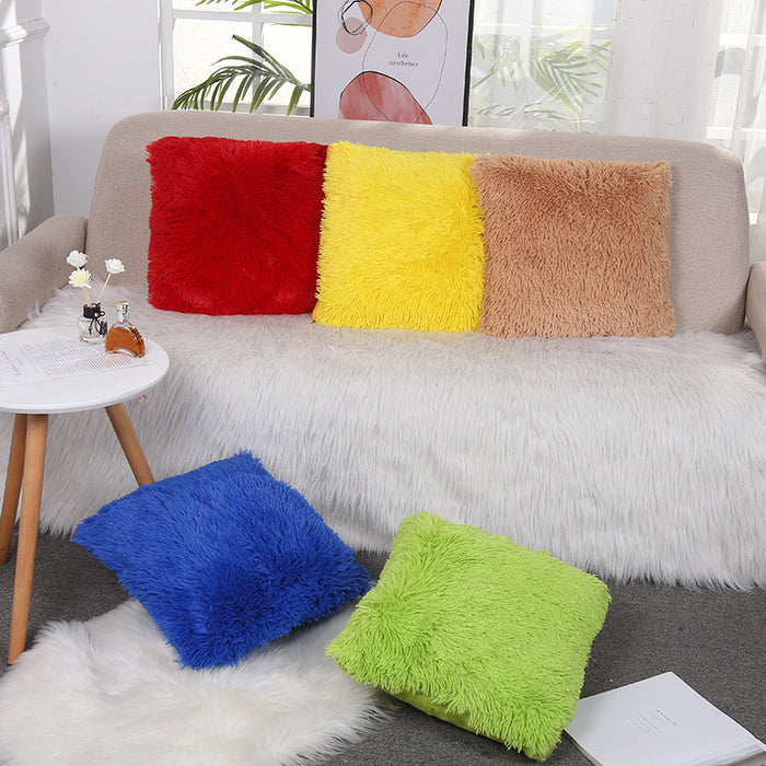 Venta al por mayor de almohada de almohada de lanzamiento de lana de color sólido JDC-PW-yichen027