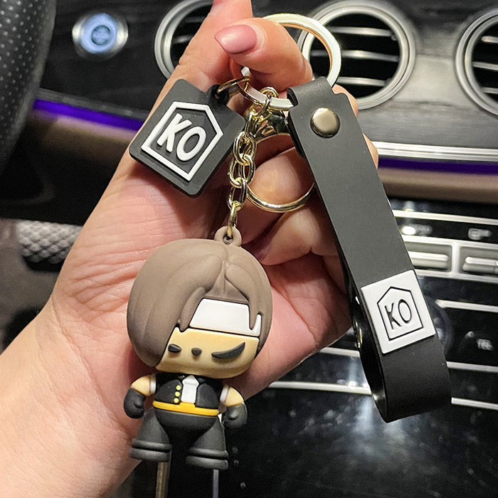 Wholesale Keychains PVC Metal Cartoon King of Fighters Creative MOQ≥2 JDC-KC-XHuang003