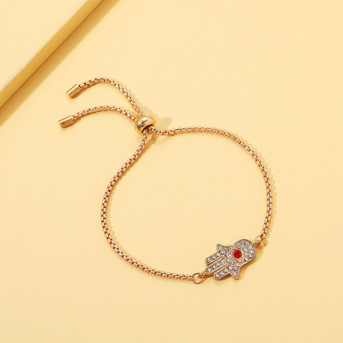 Wholesale Devil Eyes Palm Bracelet Geometric LOVE Letters Heart Jewelry MOQ≥2 JDC-BT-JuYao007