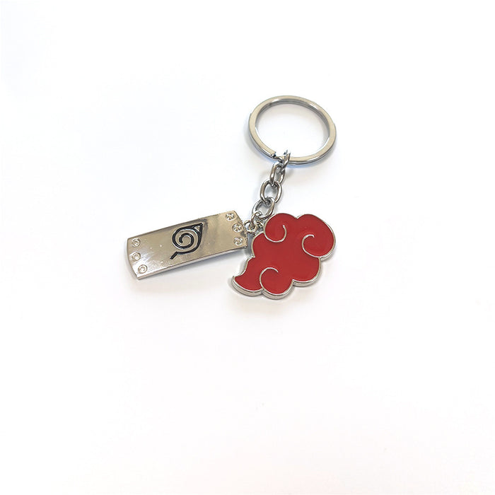 Keychains al por mayor para mochilas Keychain Xiao Tissue Red Cloud Pendse Konoha Logotipo de aleación de aleación (M) Moq≥2 JDC-KC-Zhenl001