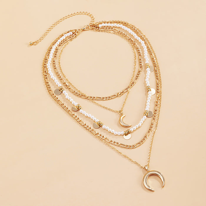 Collier de chaîne de perles Boho en gros JDC-NE-GSXR065