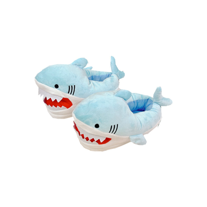 Wholesale Winter Cartoon Shark Head Plush Slippers JDC-SP-Dingy001