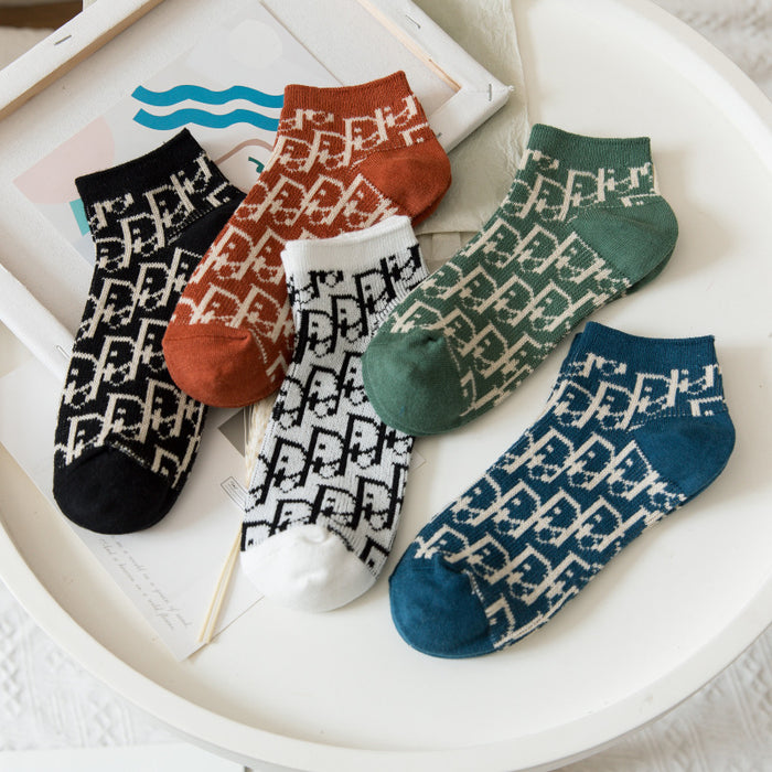 Wholesale socks fabric spring and summer shallow mouth socks retro socks thin section JDC-SK-JSD009