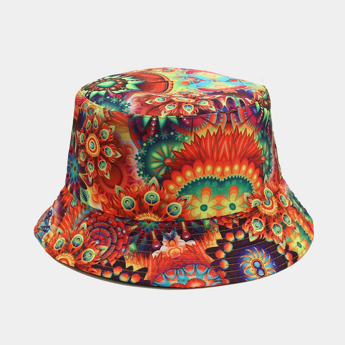 Modèle de style ethnique en gros Double face chapeau de soleil MOQ≥2 JDC-FH-LVYI019