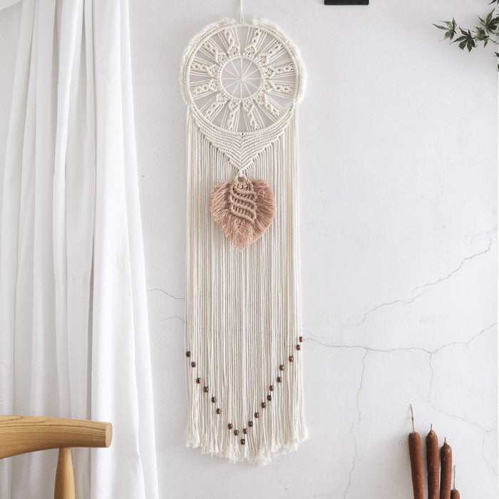 Jewelry WholesaleWholesale Hand Woven Tapestry Home Decor Leaves Dreamcatcher MOQ≥2 JDC-DC-ZH013 Dreamcatcher 佐惠 %variant_option1% %variant_option2% %variant_option3%  Factory Price JoyasDeChina Joyas De China