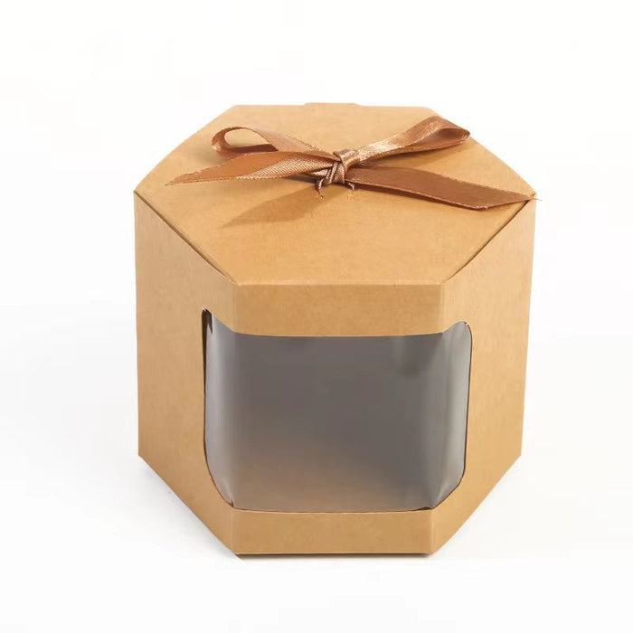 Wholesale Gift Bags Kraft Paper Ribbon Handy Gift Box JDC-GB-ganrui006