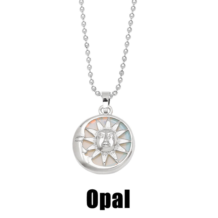 Wholesale Sun Moon Crystal Necklace For Women JDC-NE-PREMAS022