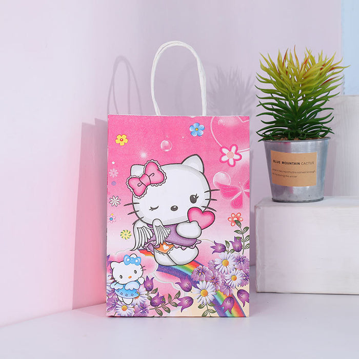 Wholesale Gift Bag Kraft Paper Cute Cartoon Portable Gift Bag (M) MOQ≥12 JDC-GB-Jiuyue001