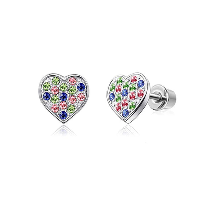 Wholesale earrings alloy bow love heart MOQ≥2 JDC-ES-jinmiao005