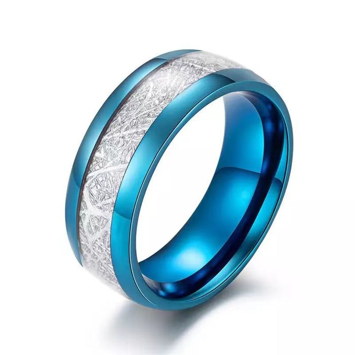 Wholesale Carbon Fiber Couple Stainless Steel Jewelry Inlaid Anti-Stone Men's Ring JDC-RS-JiaB003