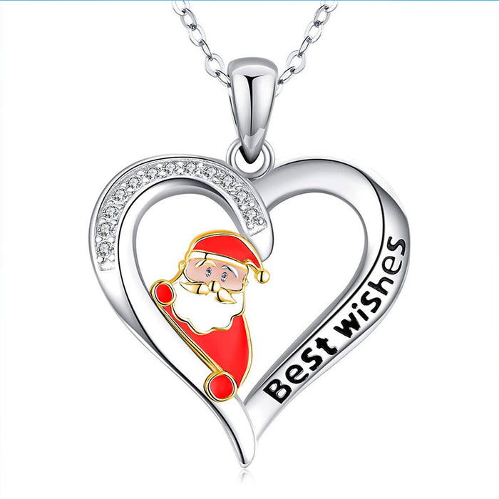 Wholesale Santa's Heart Pendant Necklace JDC-NE-JYS040