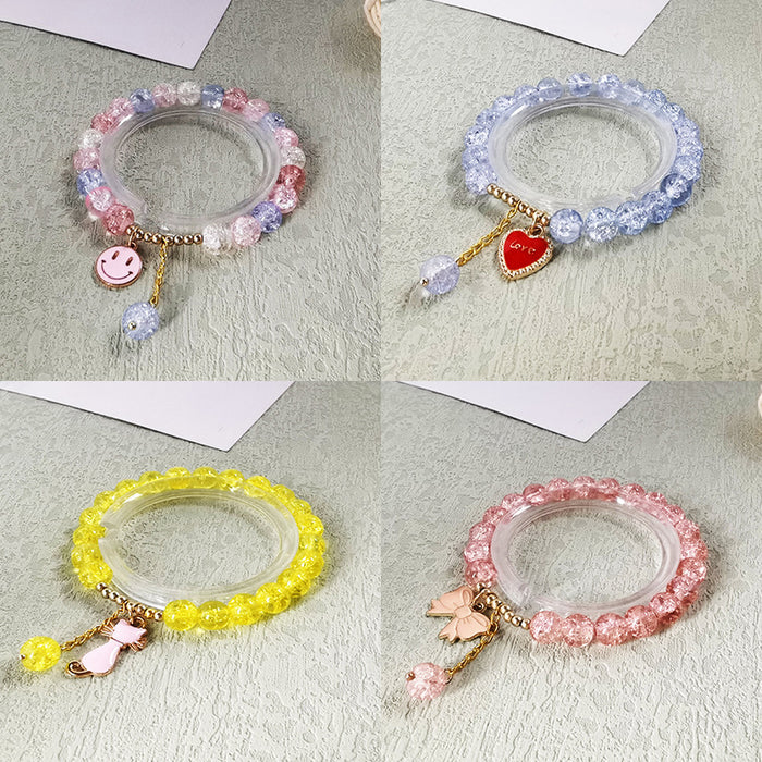 Wholesale Girls Crystal Bracelet Single Circle Small Fresh Girl MOQ2≥10 JDC-BT-LiM004