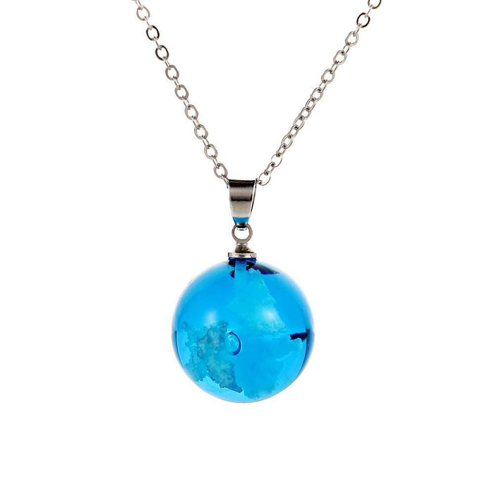 Wholesale Handmade Jewelry Spherical Resin Pendant Short Necklace JDC-NE-ChunN001