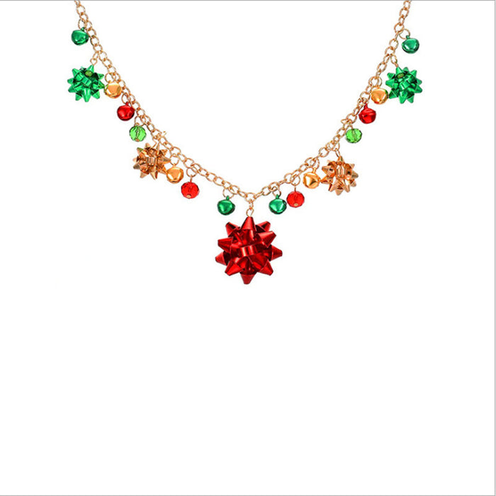 Wholesale Necklaces Alloy Christmas Jewelry Set Colorful JDC-NE-YQL001