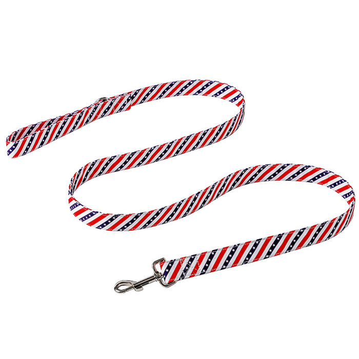 Wholesale 4th of July Independence Day Polyester Pet Leash MOQ≥5 JDC-PL-YingQ001