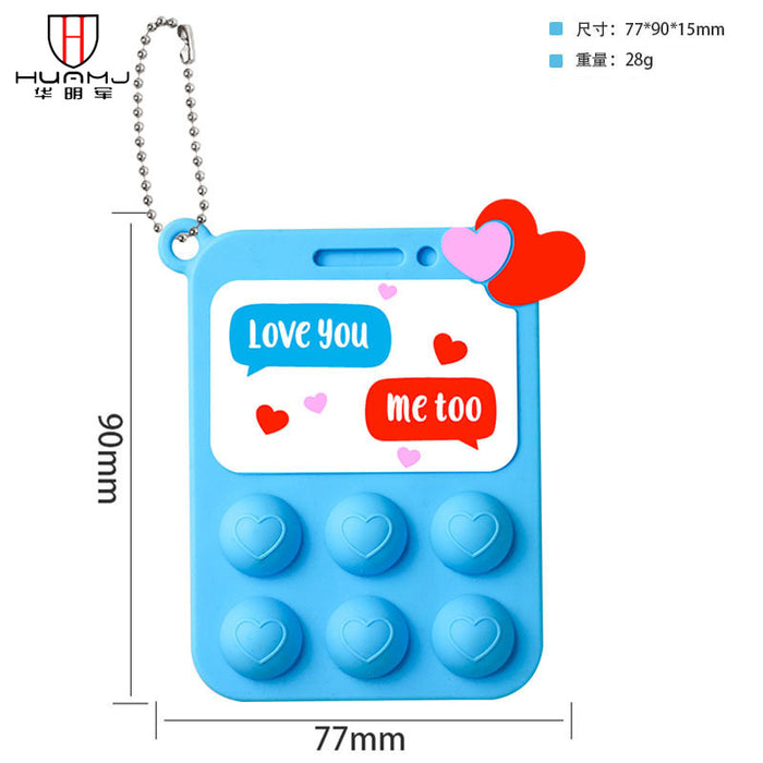 Jewelry WholesaleWholesale kids educational toy silicone decompression press le finger bubble keychain MOQ≥2 JDC-FT-HMJ021 fidgets toy 华明军 %variant_option1% %variant_option2% %variant_option3%  Factory Price JoyasDeChina Joyas De China