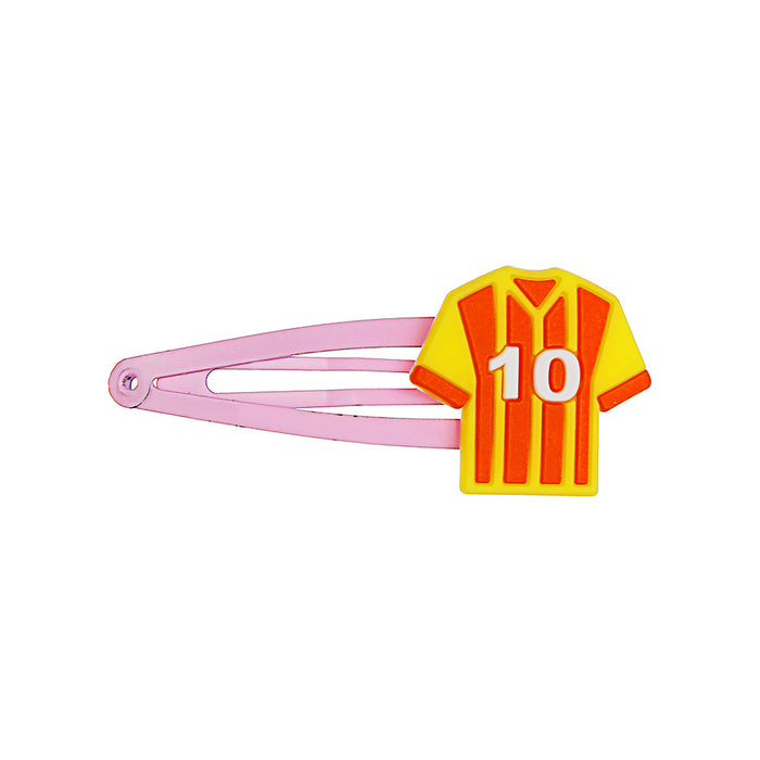Wholesale Hair Clips Iron PVC World Cup Jersey Soccer Kids 20pcs JDC-HC-KShou001