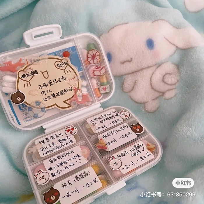 Wholesale Cartoon Portable Mini Plastic Pill Box (M) JDC-PX-QuanY001