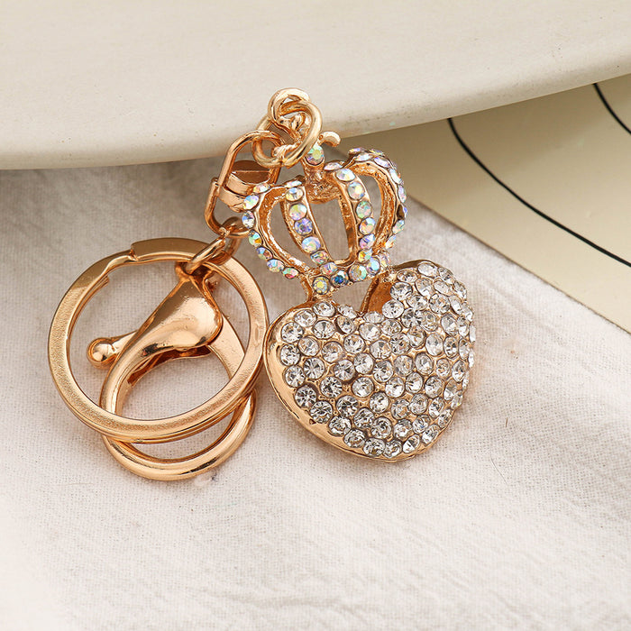 Fashion en gros diamant amour couronne de trousque pêche cardiaque pendant métal moq ≥2 jdc-kc-chaok014