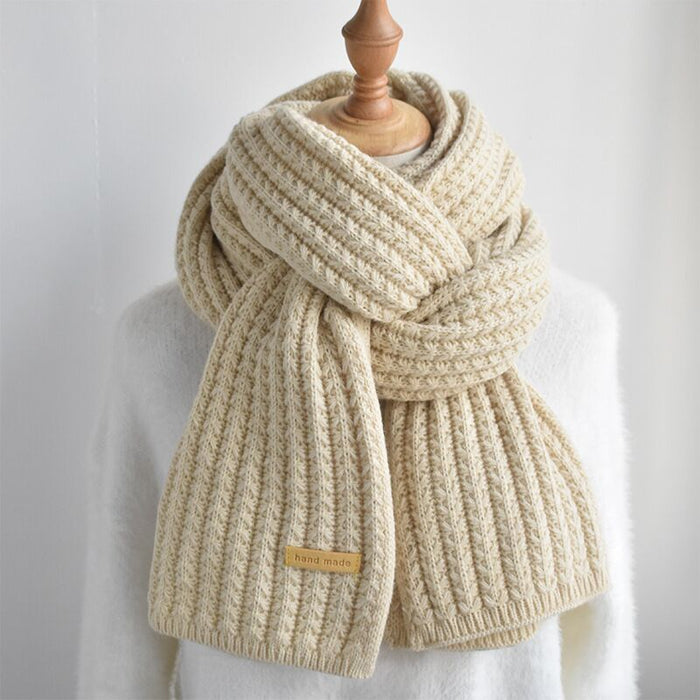 Wholesale Scarf Imitation Cashmere Coarse Knitting Versatile Warm Solid Color MOQ≥2 JDC-SF-Zuodi001