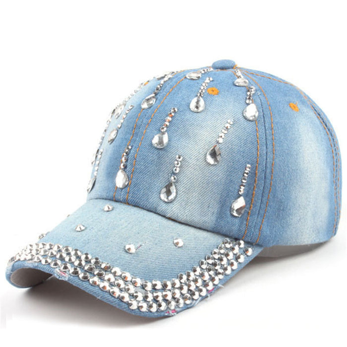 Capilla de béisbol de lavado de diamantes de sombrero al por mayor Denim JDC-FH-TMA003