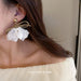Jewelry WholesaleWholesale silver needle bow eugen yarn flower earrings JDC-ES-BY195 Earrings 宝钰 %variant_option1% %variant_option2% %variant_option3%  Factory Price JoyasDeChina Joyas De China