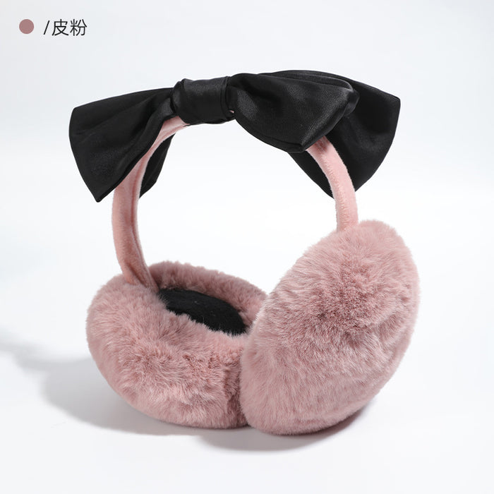 Wholesale Earmuff Imitation Mink Hair Ball Warm Foldable Fashion Bow MOQ≥2 JDC-EF-ShenD008