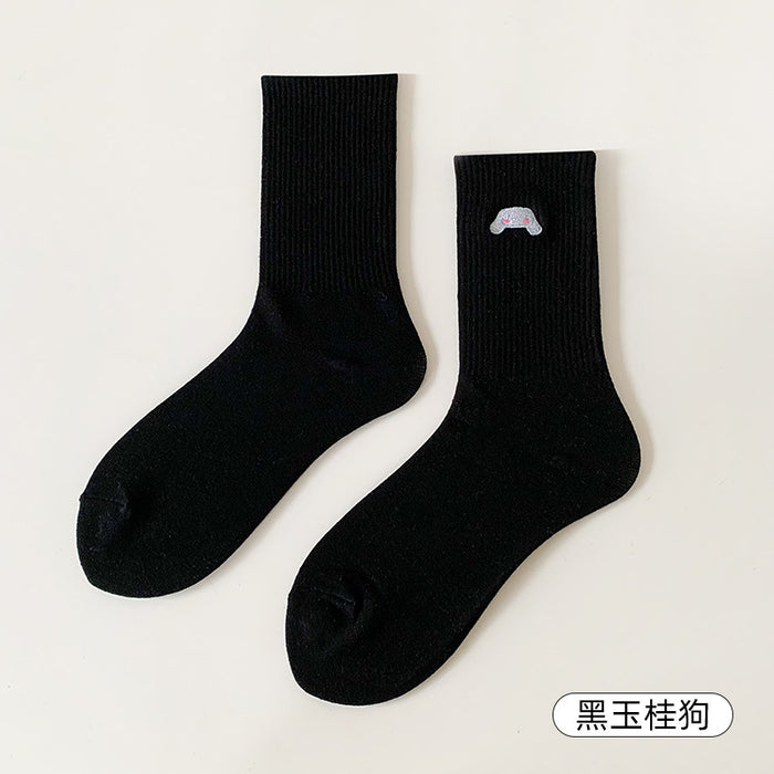 Calcetines al por mayor algodón lindo bordado de bordados calcetines (s) jdc-sk-rcm001