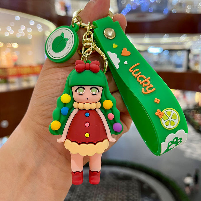 Wholesale Keychains PVC Hardware Cute Cartoon Christmas (M) JDC-KC-MiaoY020