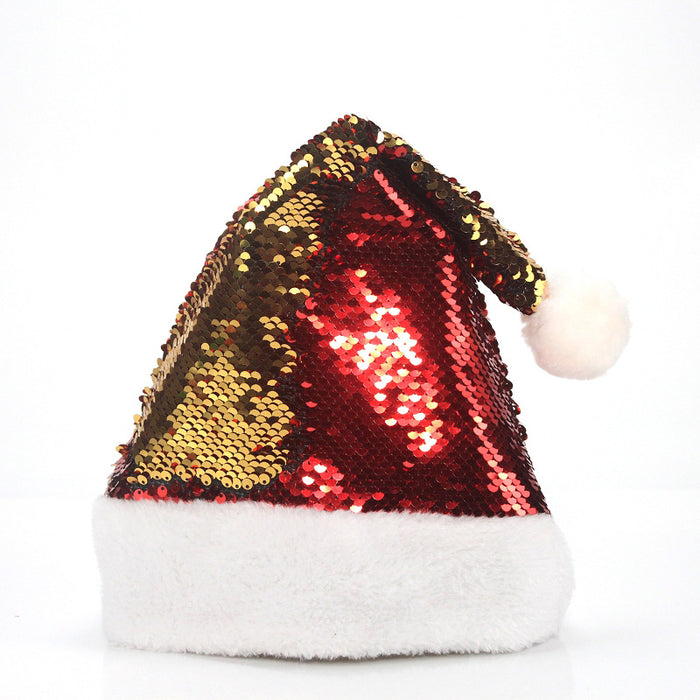 Wholesale Hat Acrylic Christmas Flip Sequins Two Colors MOQ≥2 JDC-FH-WMing001