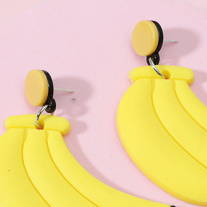 Jewelry WholesaleWholesale fruit banana long alloy stud earrings JDC-ES-Kangh002 Earrings 康欢 %variant_option1% %variant_option2% %variant_option3%  Factory Price JoyasDeChina Joyas De China