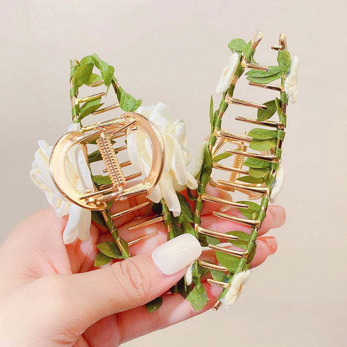 Wholesale Summer Breath Flower Metal Grab Clip JDC-HC-I397