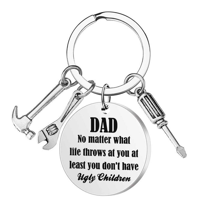 Wholesale Father's Day Stainless Steel Hammer Screwdriver Wrench Keychain MOQ≥2 JDC-KC-ChaoQ001
