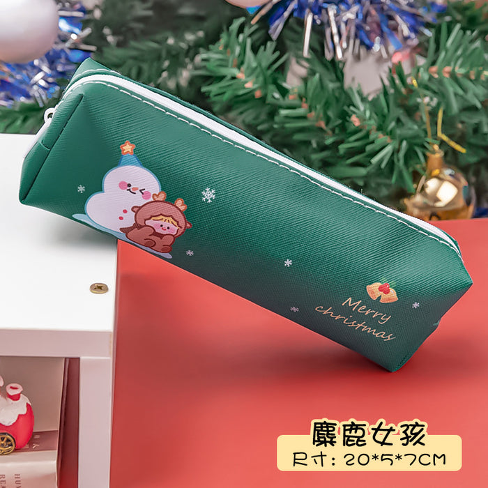 Wholesale pencil case cloth christmas cartoon MOQ≥2 JDC-PB-dichen001