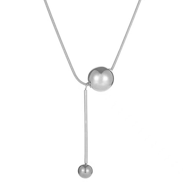 Wholesale Metal Ball Pendant Necklace Long Sweater Chain JDC-NE-A111